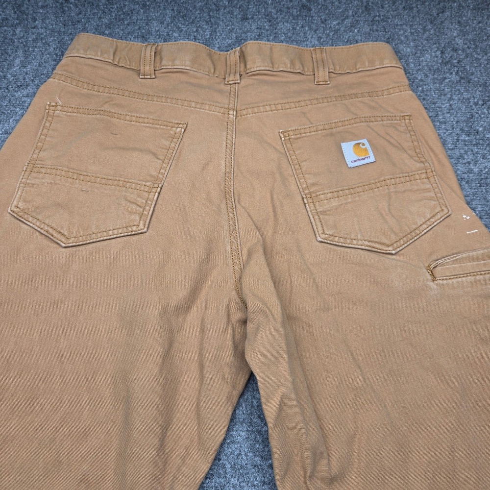 Carhartt Mens Rugged Flex Relaxed Fit Canvas Work Pants Brown 33x32 102517-918 - Picture 7 of 8